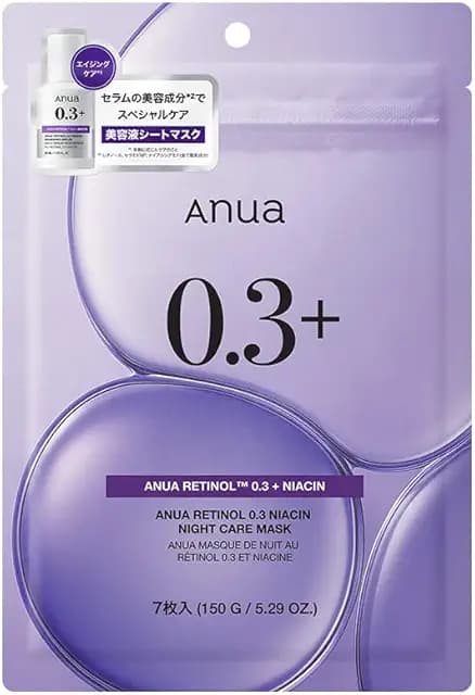 レチノール0.3ナイアシンナイトケアマスク / 7枚入り