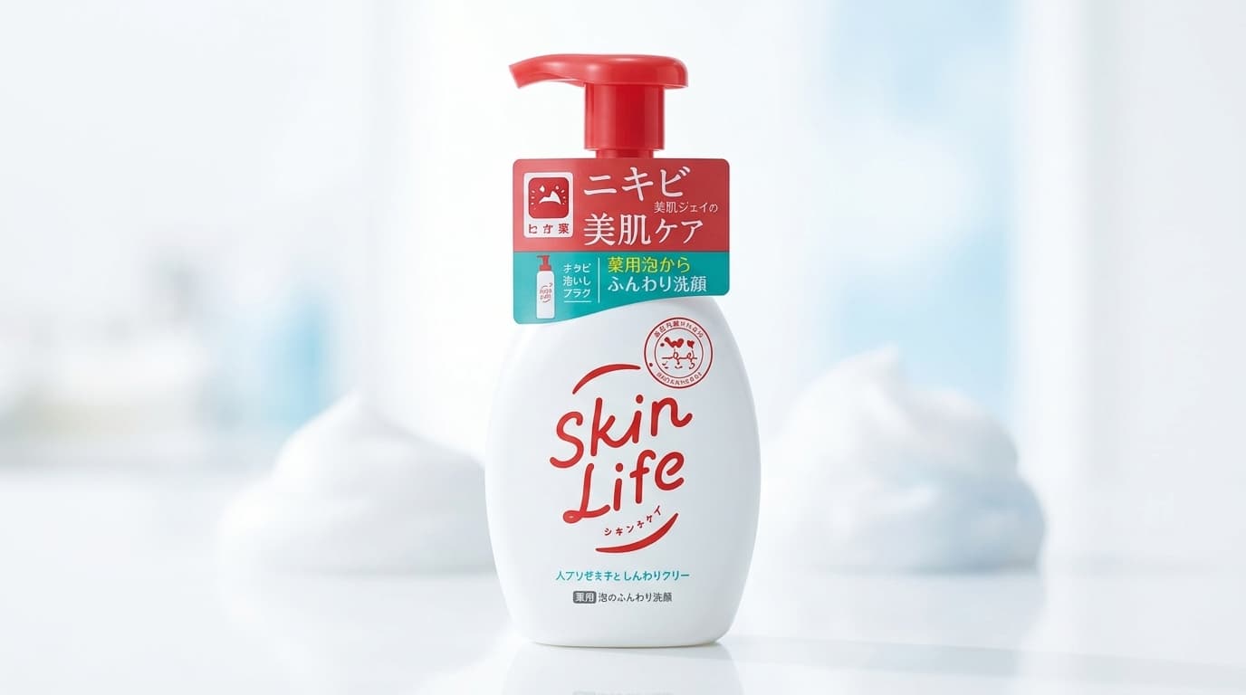 スキンライフ洗顔はニキビ肌に合う?泡タイプの口コミとフォームタイプとの比較