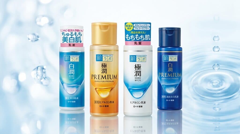 ハダラボ乳液を5種類を徹底比較|白潤・極潤・薬用ハリの違いと選び方