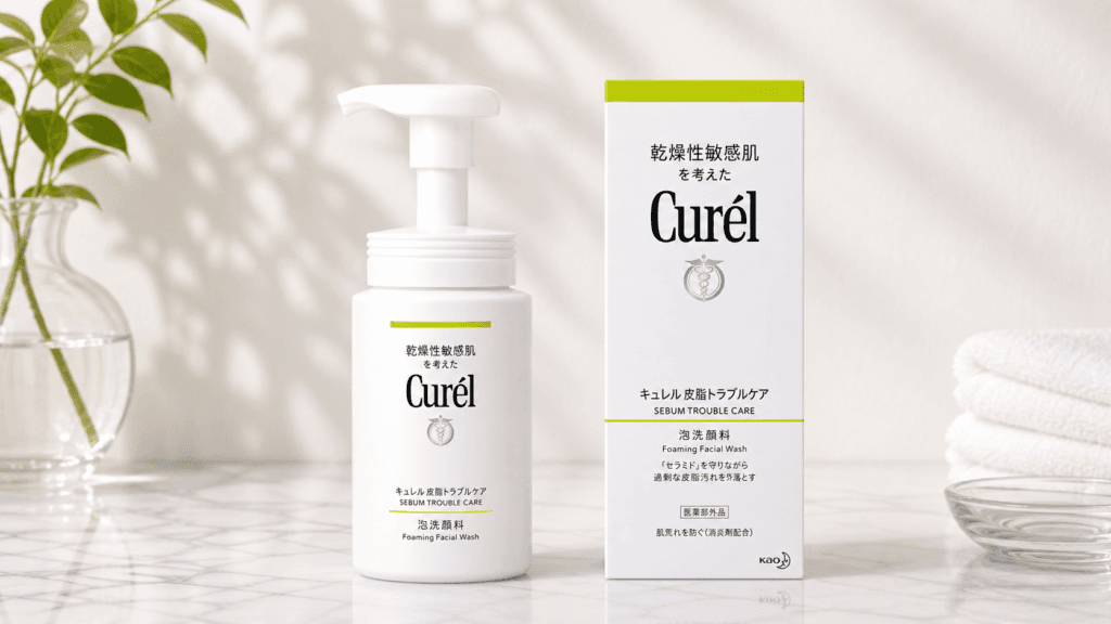 キュレル皮脂トラブルケア泡洗顔料は合う?使い方と注意点